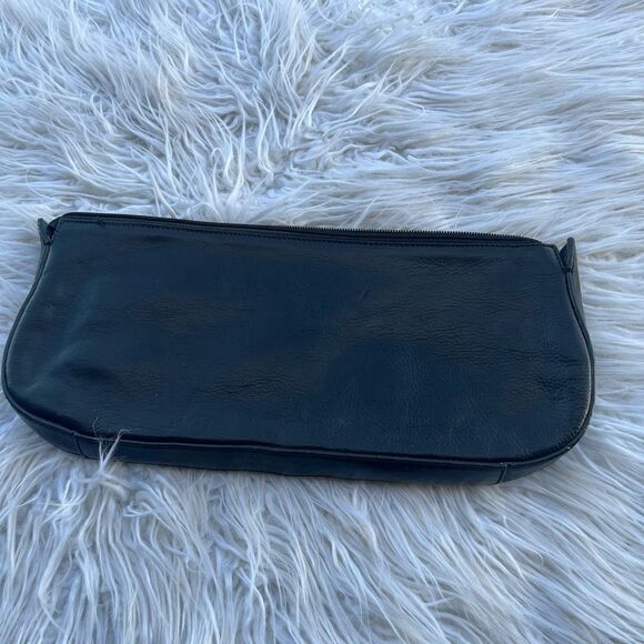 Claudia Firenze 💫Black💫 Leather Clutch Faux Fur - Picture 3 of 6